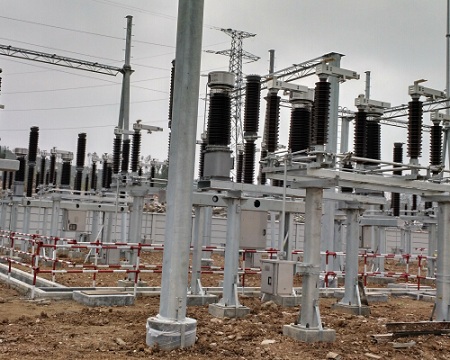 ��ʩ����ƺ110KV���վ�ӵذ�װ����